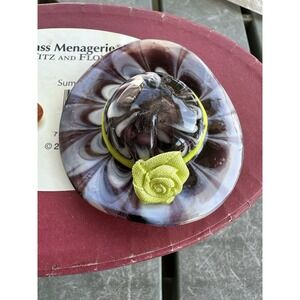 Fitz & Floyd Glass Menagerie 2.5" Red Hat Summer in Paris 2004 Original Box